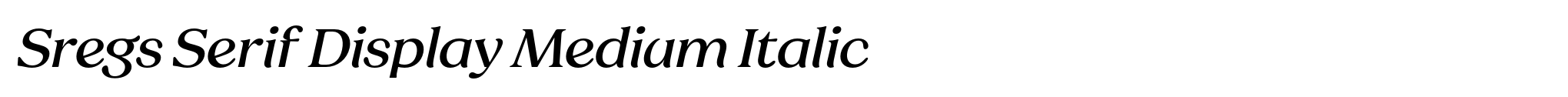 Sregs Serif Display Medium Italic image